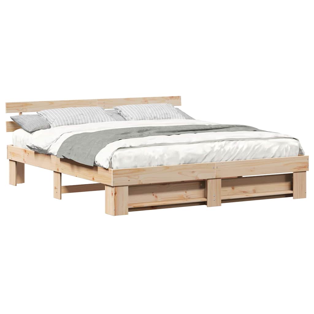 Grenen bedframe 180 x 200 cm – afbeelding 3