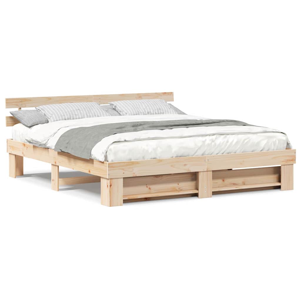 Grenen bedframe 180 x 200 cm – afbeelding 4
