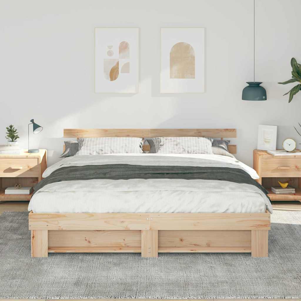 Grenen bedframe 180 x 200 cm – afbeelding 5