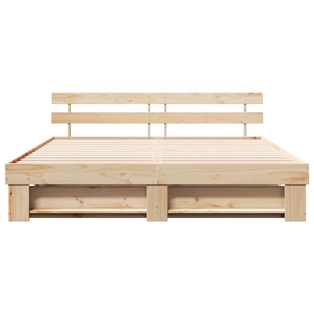 Grenen bedframe 180 x 200 cm – afbeelding 6