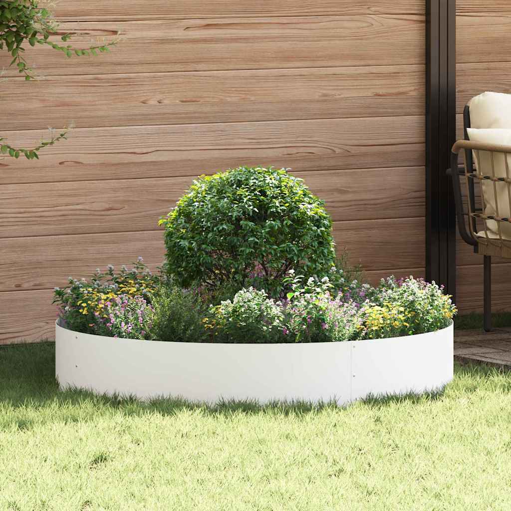 Plantenring Wit 120 x 120 x 20 cm Koudgewalst staal