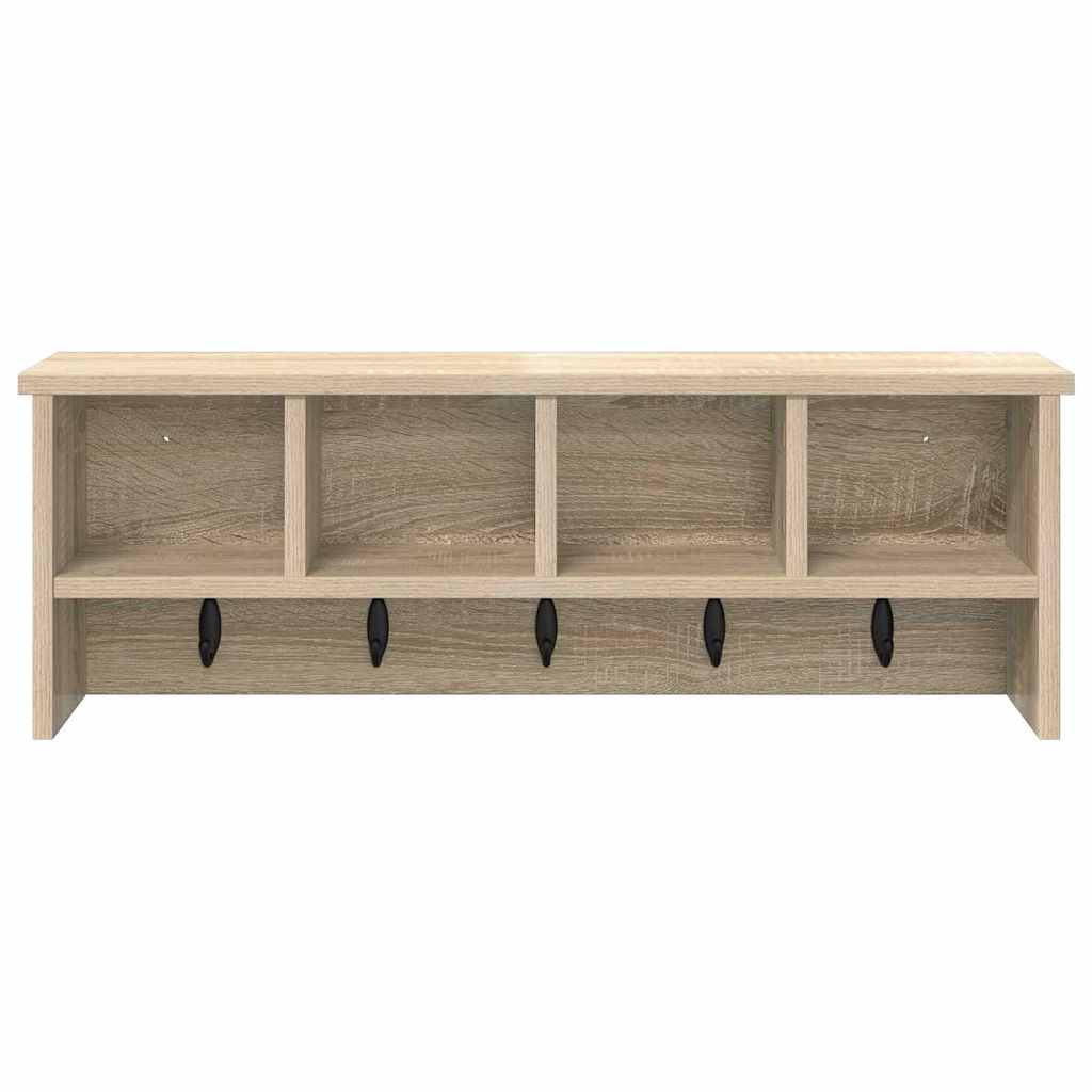 Wandgemonteerde kapstok met plank Sonoma Eiken 75 x 16 x 26 cm – afbeelding 5