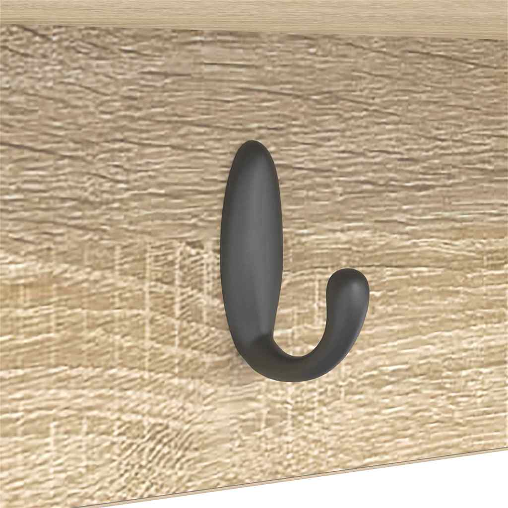 Wandgemonteerde kapstok met plank Sonoma Eiken 75 x 16 x 26 cm – afbeelding 9