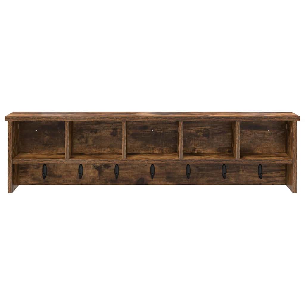 Wandgemonteerde kapstok Gerookt eiken 100 x 16 x 26 cm – afbeelding 5