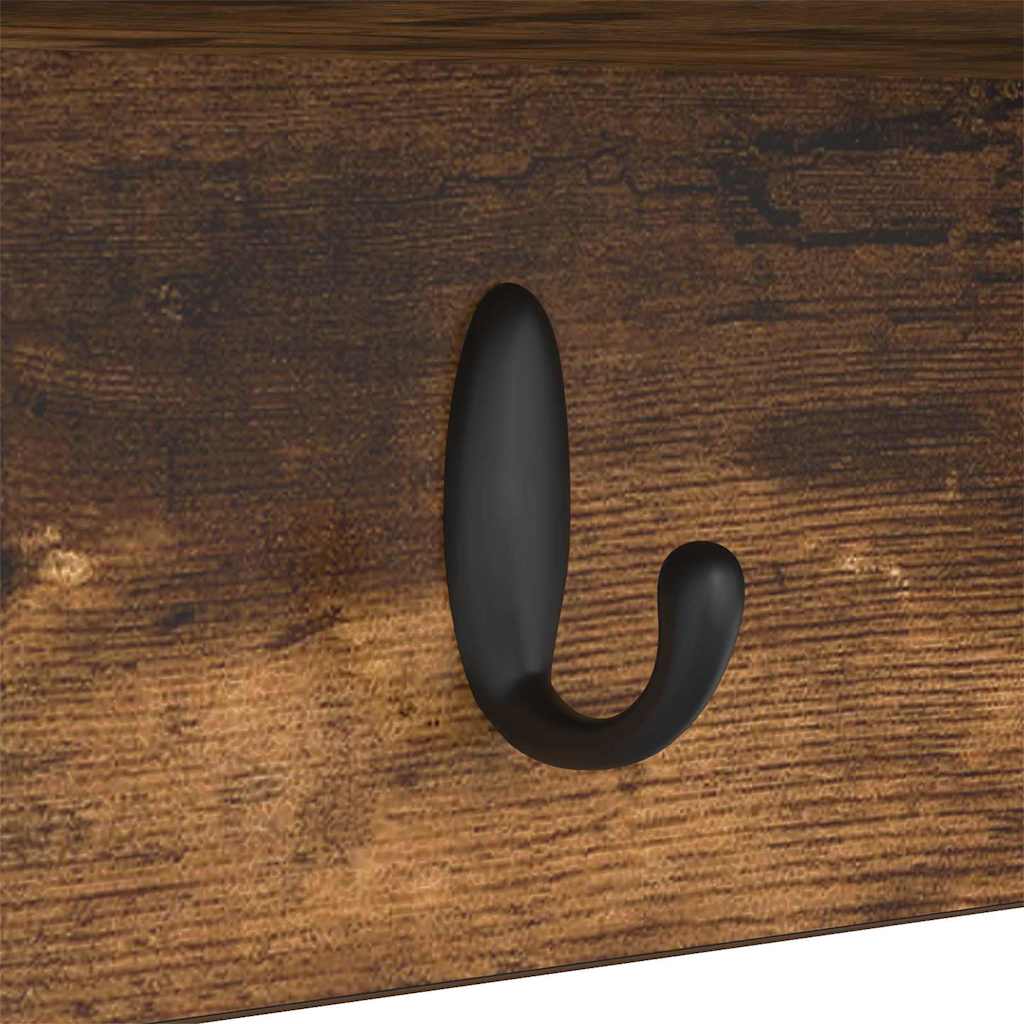 Wandgemonteerde kapstok Gerookt eiken 100 x 16 x 26 cm – afbeelding 9