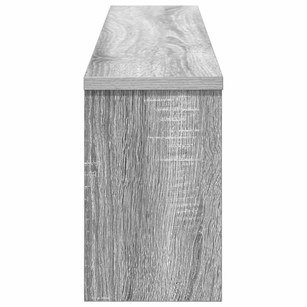 Wandgemonteerde kapstok met plank Grijs Sonoma 100 x 16 x 26 cm – afbeelding 6