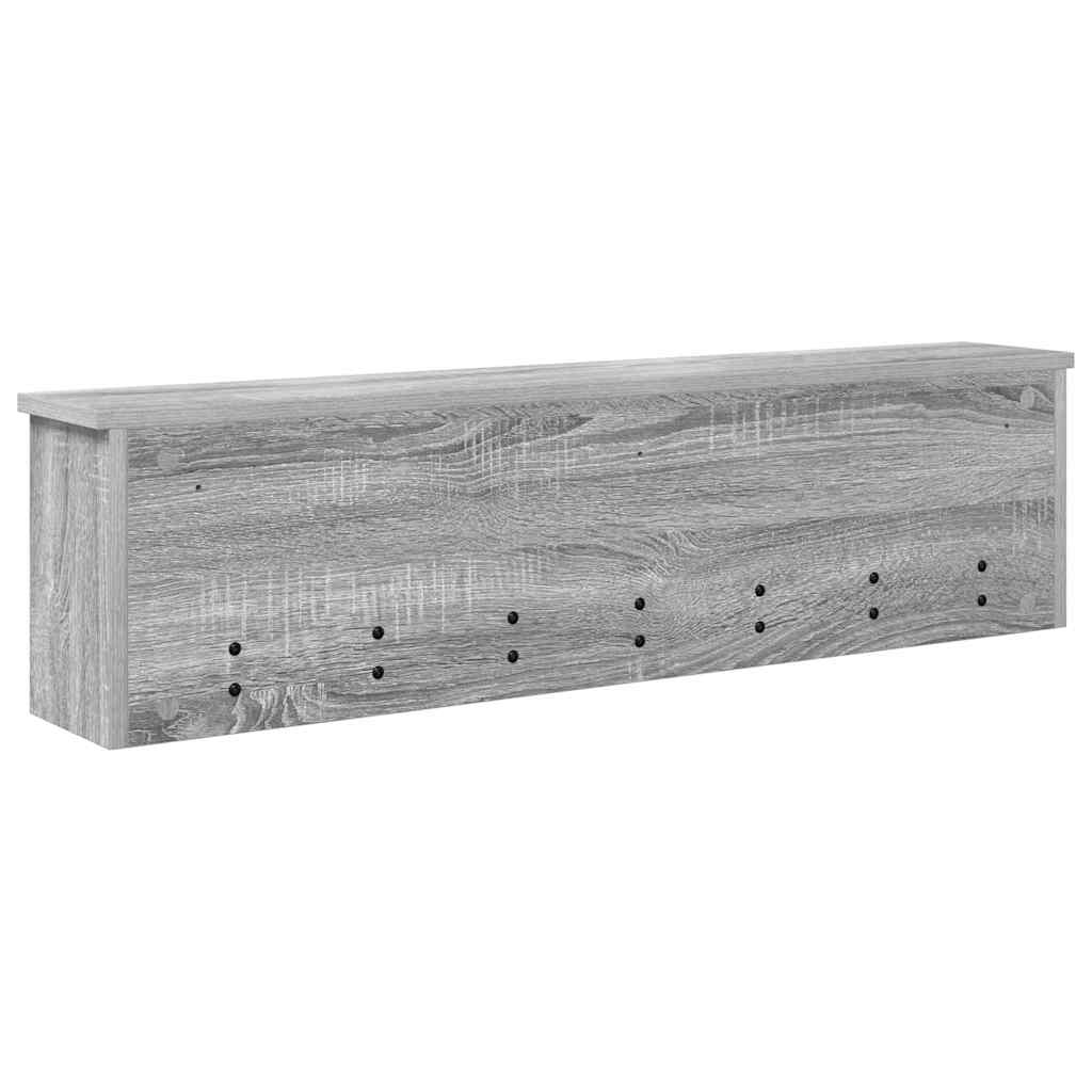 Wandgemonteerde kapstok met plank Grijs Sonoma 100 x 16 x 26 cm – afbeelding 7