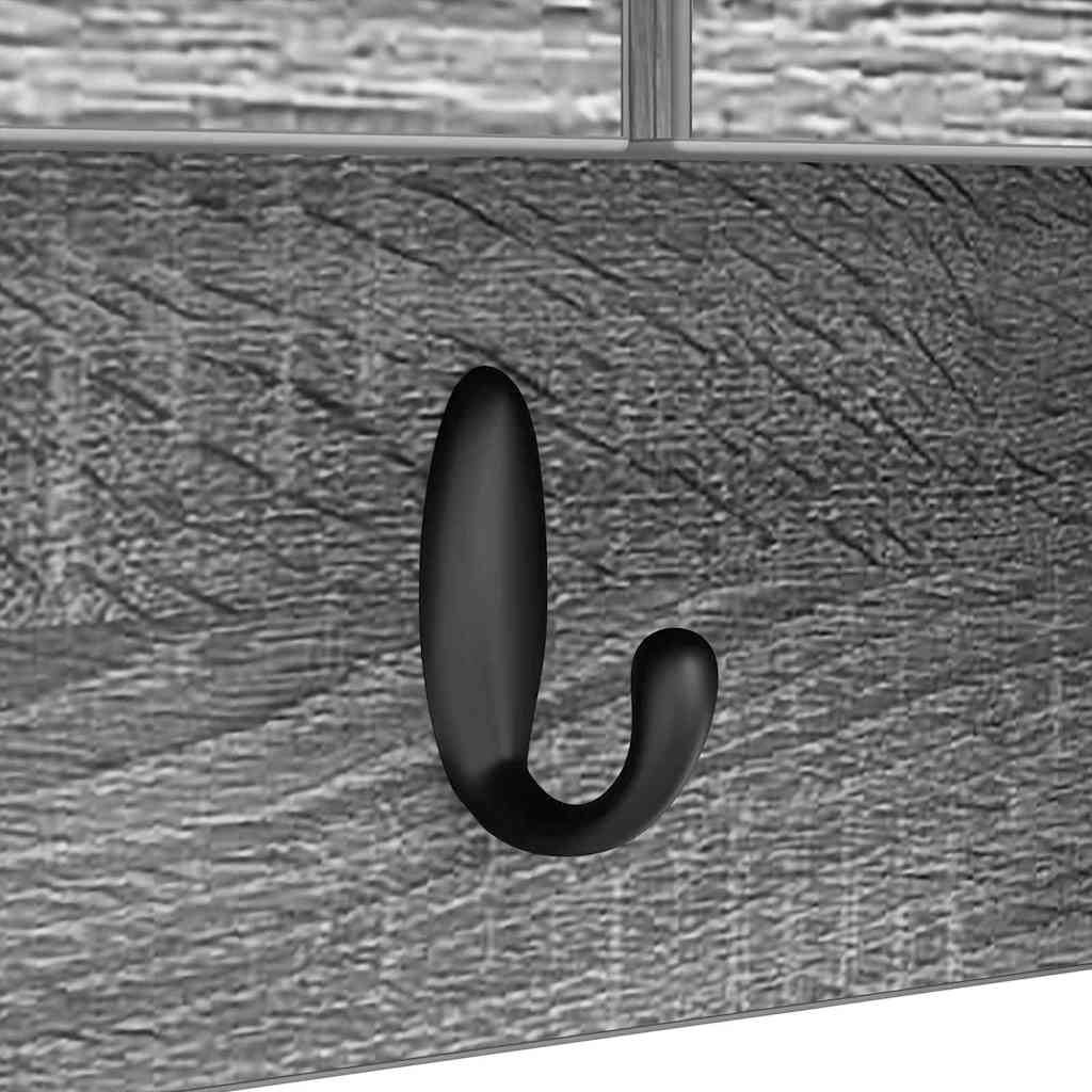 Wandgemonteerde kapstok met plank Grijs Sonoma 80 x 20 x 30 cm – afbeelding 10