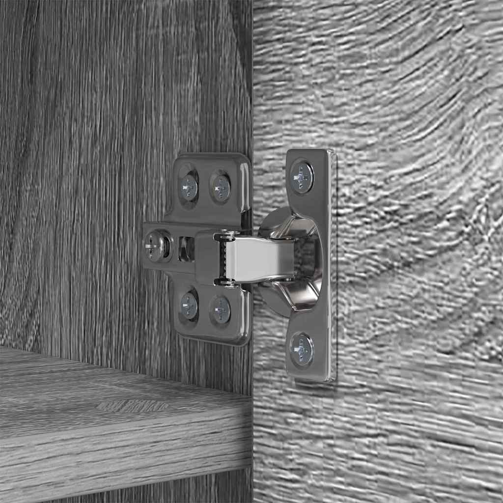 Wandgemonteerde kapstok met plank Grijs Sonoma 80 x 20 x 30 cm – afbeelding 11