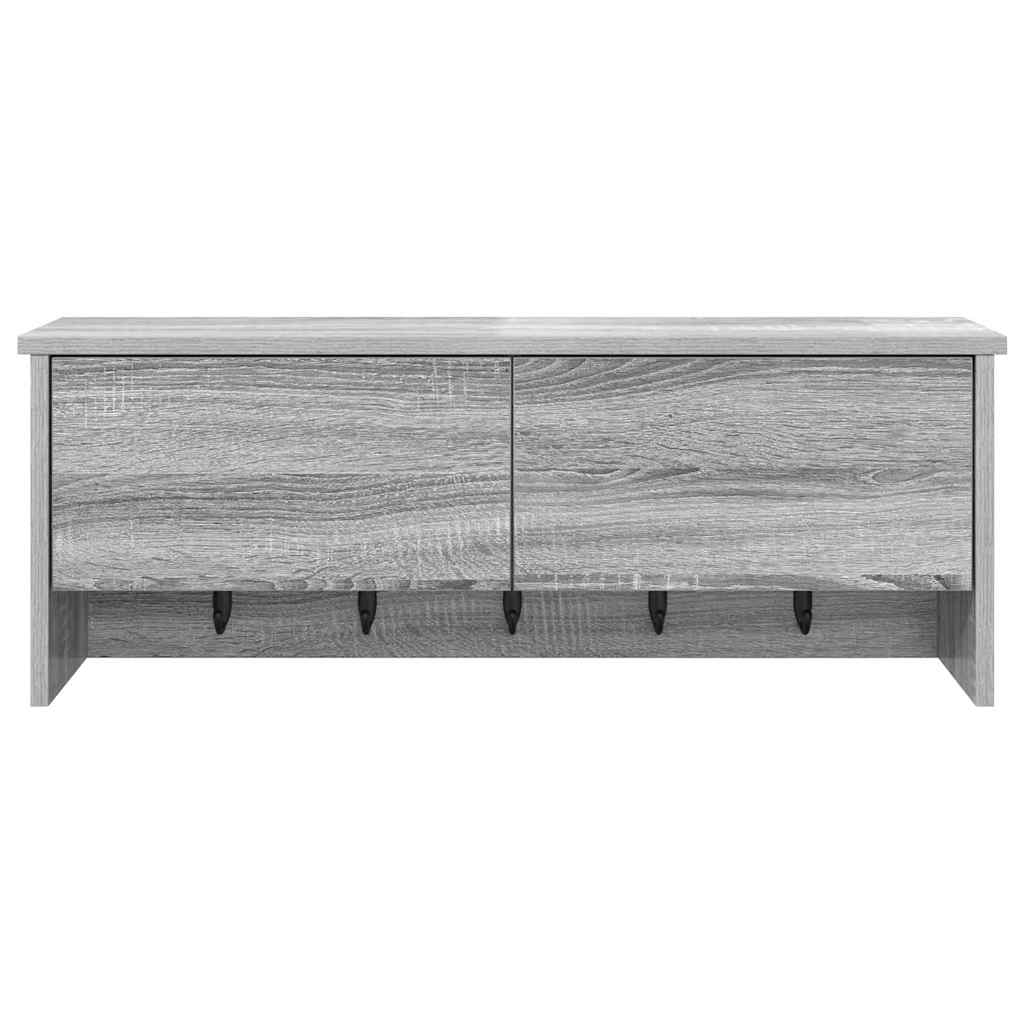 Wandgemonteerde kapstok met plank Grijs Sonoma 80 x 20 x 30 cm – afbeelding 6