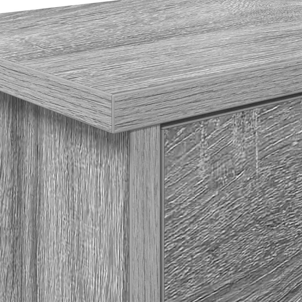 Wandgemonteerde kapstok met plank Grijs Sonoma 80 x 20 x 30 cm – afbeelding 9
