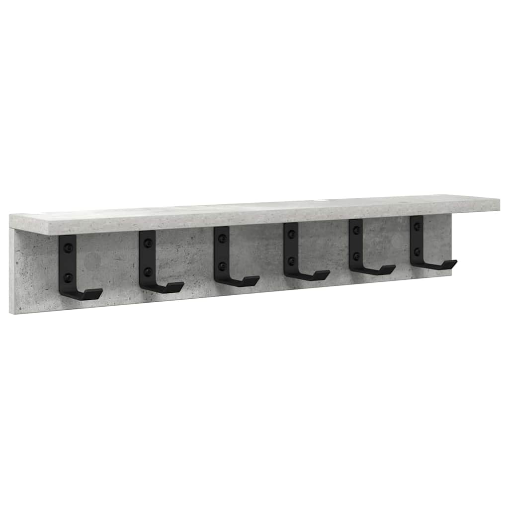 Wandgemonteerde kapstok Beton Grijs 60 x 10,5 x 10,5 cm – afbeelding 2