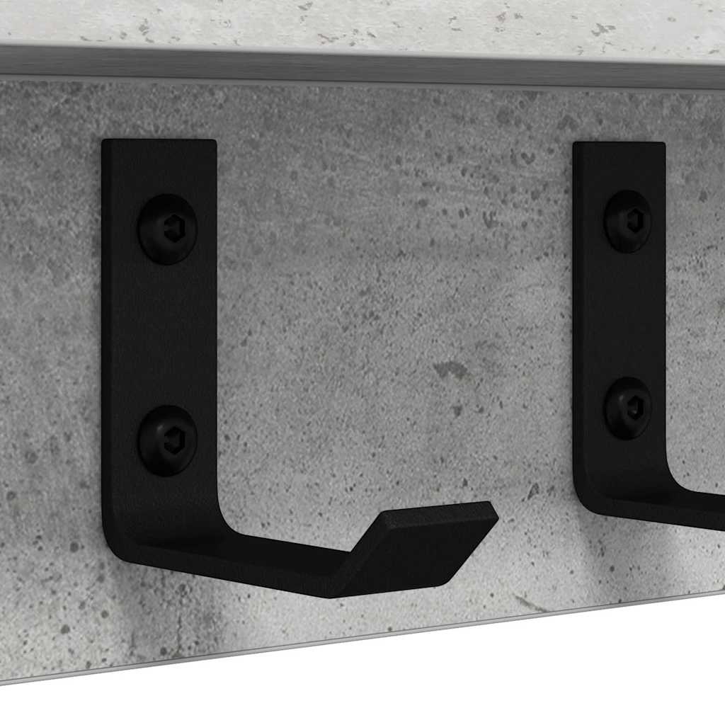 Wandgemonteerde kapstok Beton Grijs 60 x 10,5 x 10,5 cm – afbeelding 9