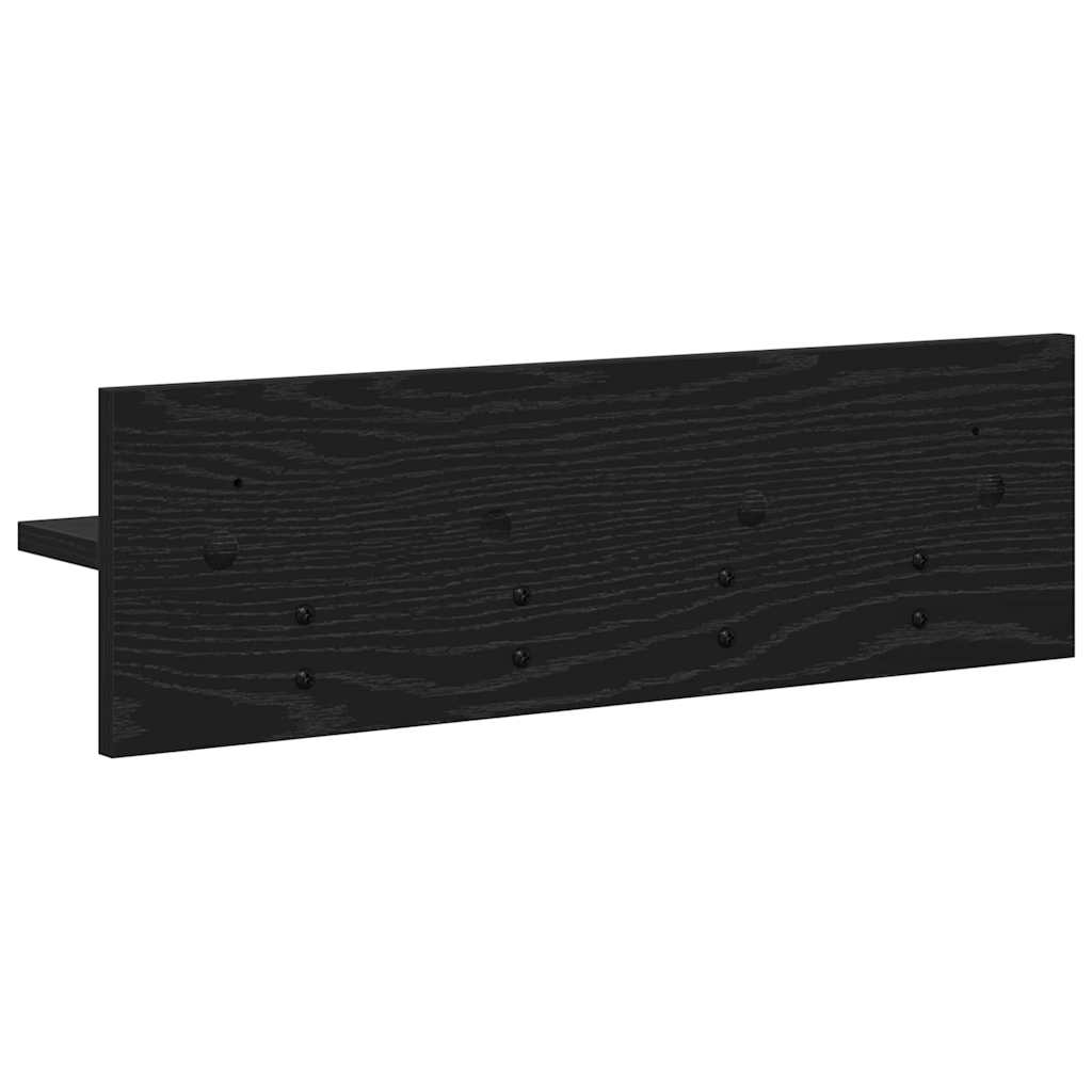 Wandgemonteerde kapstok Zwart Eiken 60 x 10,5 x 18 cm – afbeelding 7