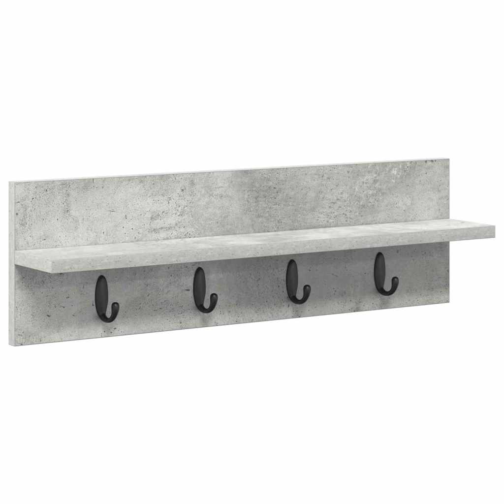 Wandgemonteerde kapstok Beton Grijs 60 x 10,5 x 18 cm – afbeelding 2