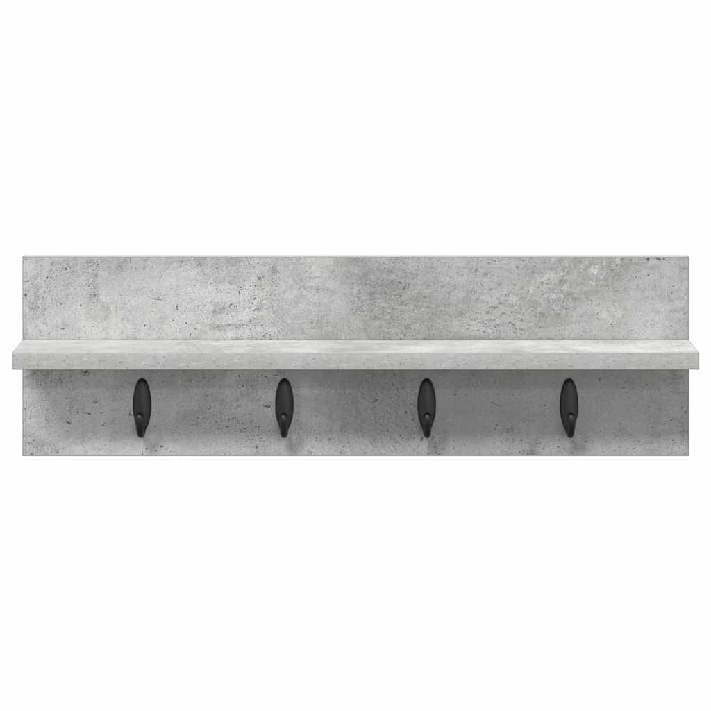 Wandgemonteerde kapstok Beton Grijs 60 x 10,5 x 18 cm – afbeelding 5