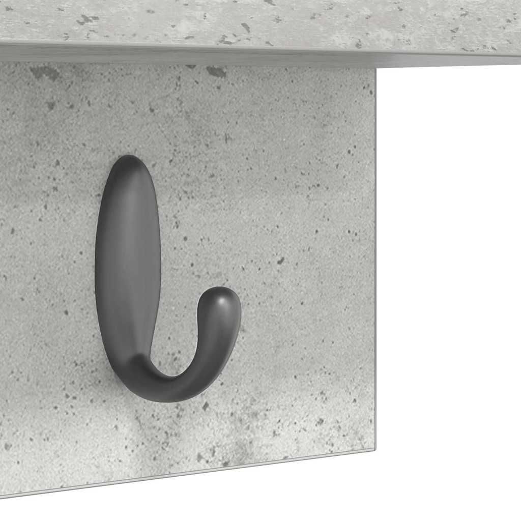 Wandgemonteerde kapstok Beton Grijs 60 x 10,5 x 18 cm – afbeelding 9