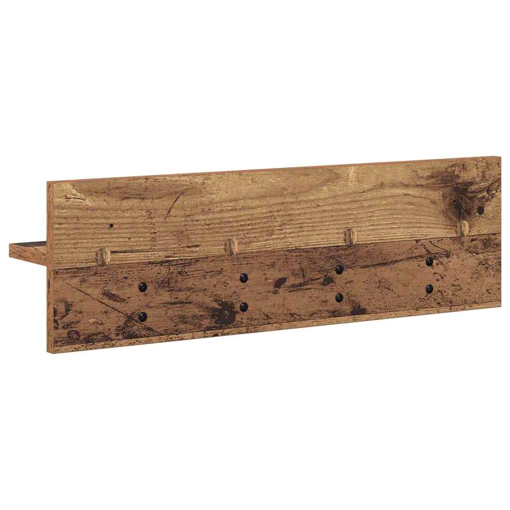 Wandgemonteerde kapstok Oudhout 60 x 10,5 x 18 cm Bewerkt hout – afbeelding 7