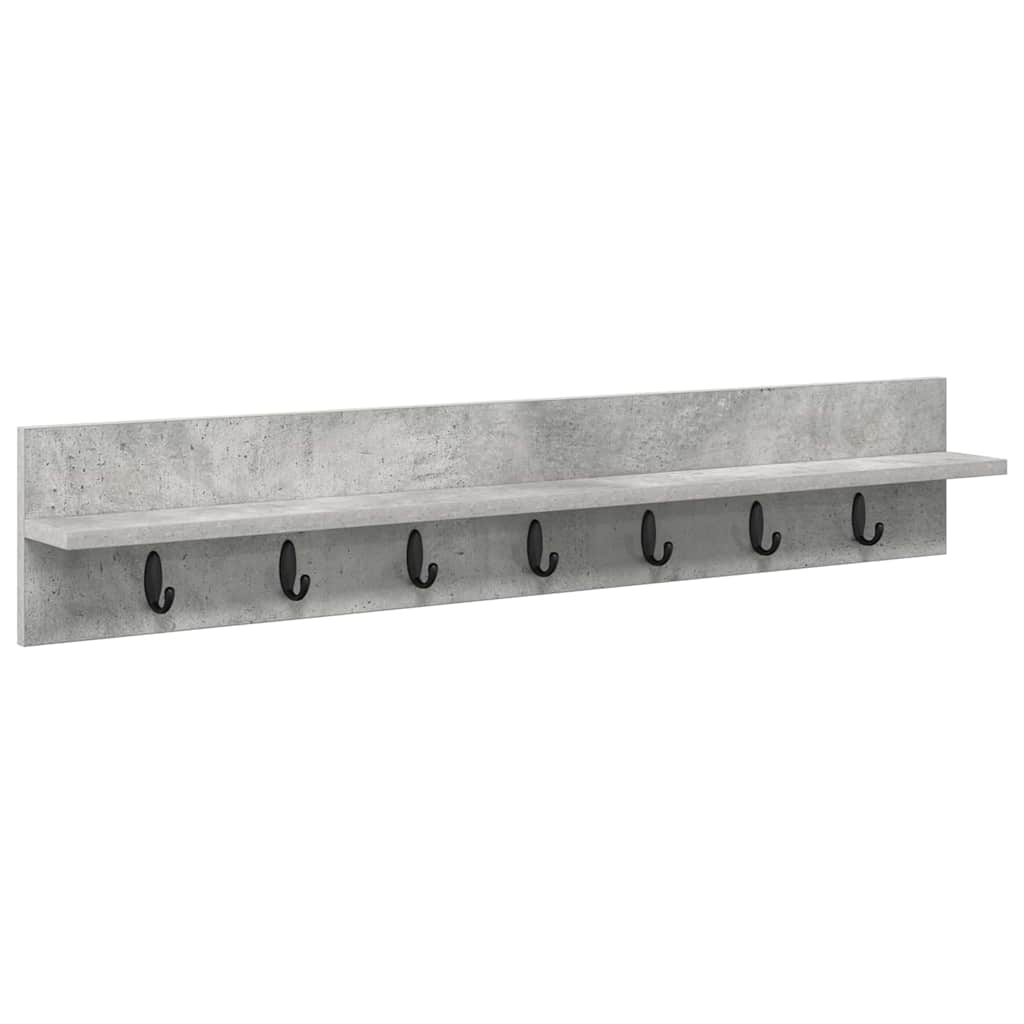 Wandgemonteerde kapstok Beton Grijs 100 x 10,5 x 18 cm – afbeelding 2