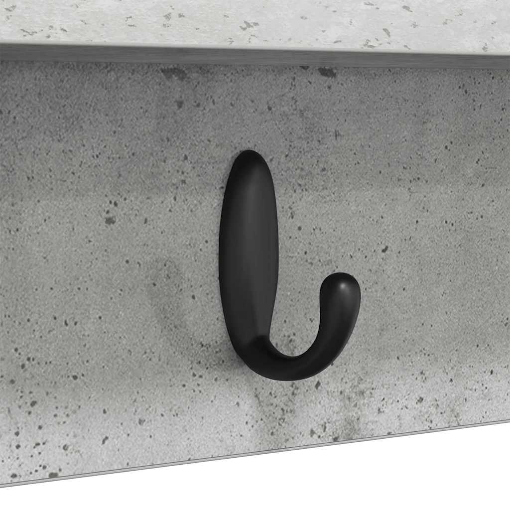 Wandgemonteerde kapstok Beton Grijs 100 x 10,5 x 18 cm – afbeelding 9