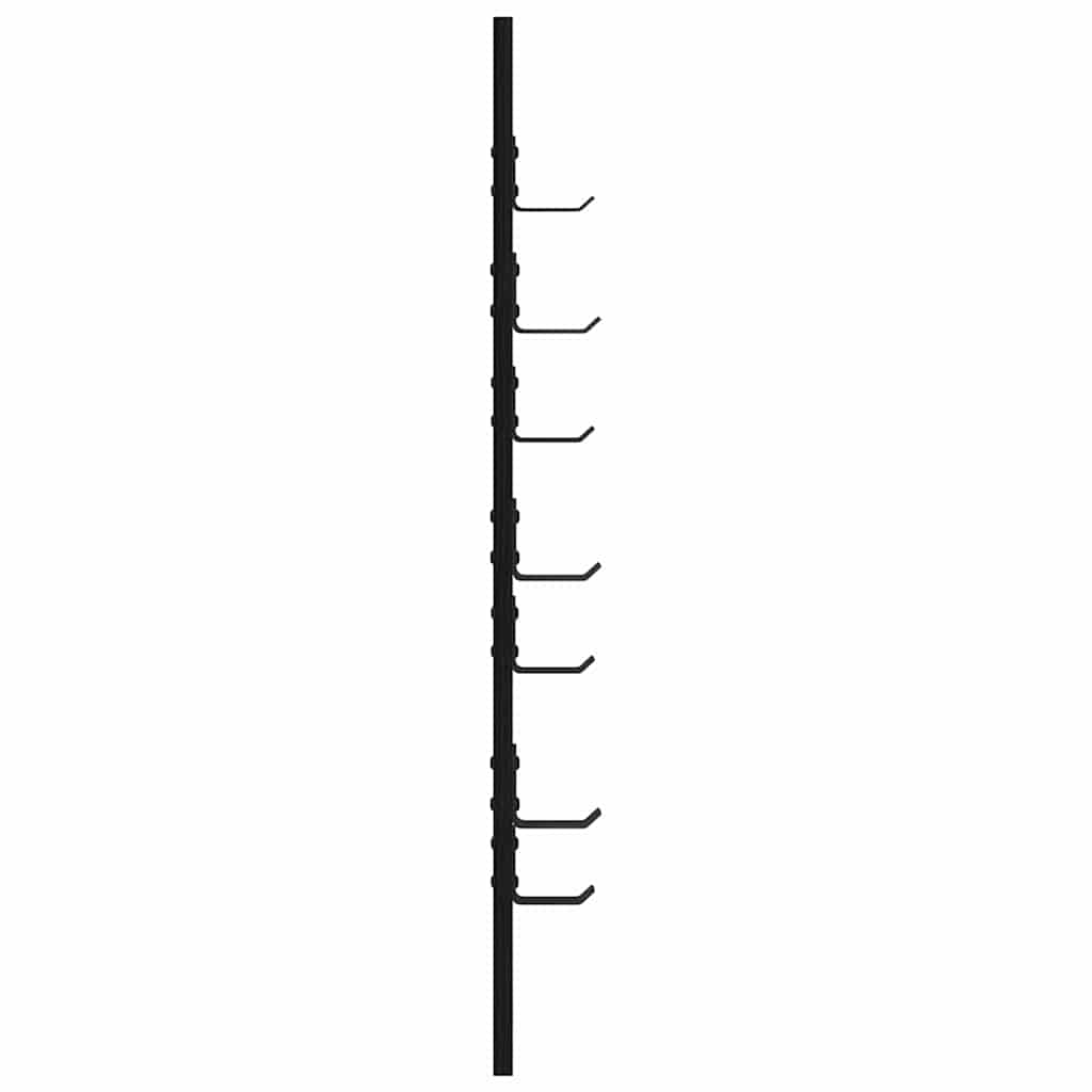 Wandgemonteerde kapstok met opslag Zwart Eiken 30 x 1,5 x 80 cm – afbeelding 6