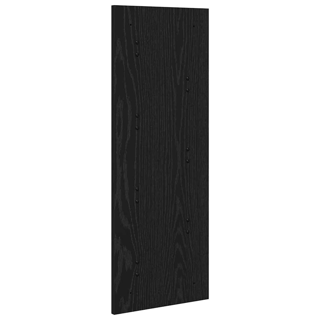 Wandgemonteerde kapstok met opslag Zwart Eiken 30 x 1,5 x 80 cm – afbeelding 7