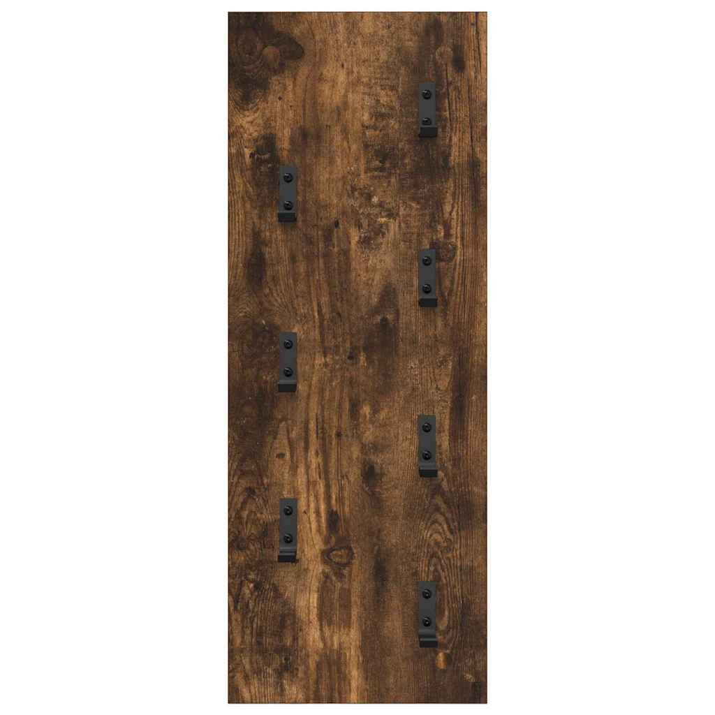 Wandgemonteerde kapstok Gerookt eiken 30 x 1,5 x 80 cm – afbeelding 5