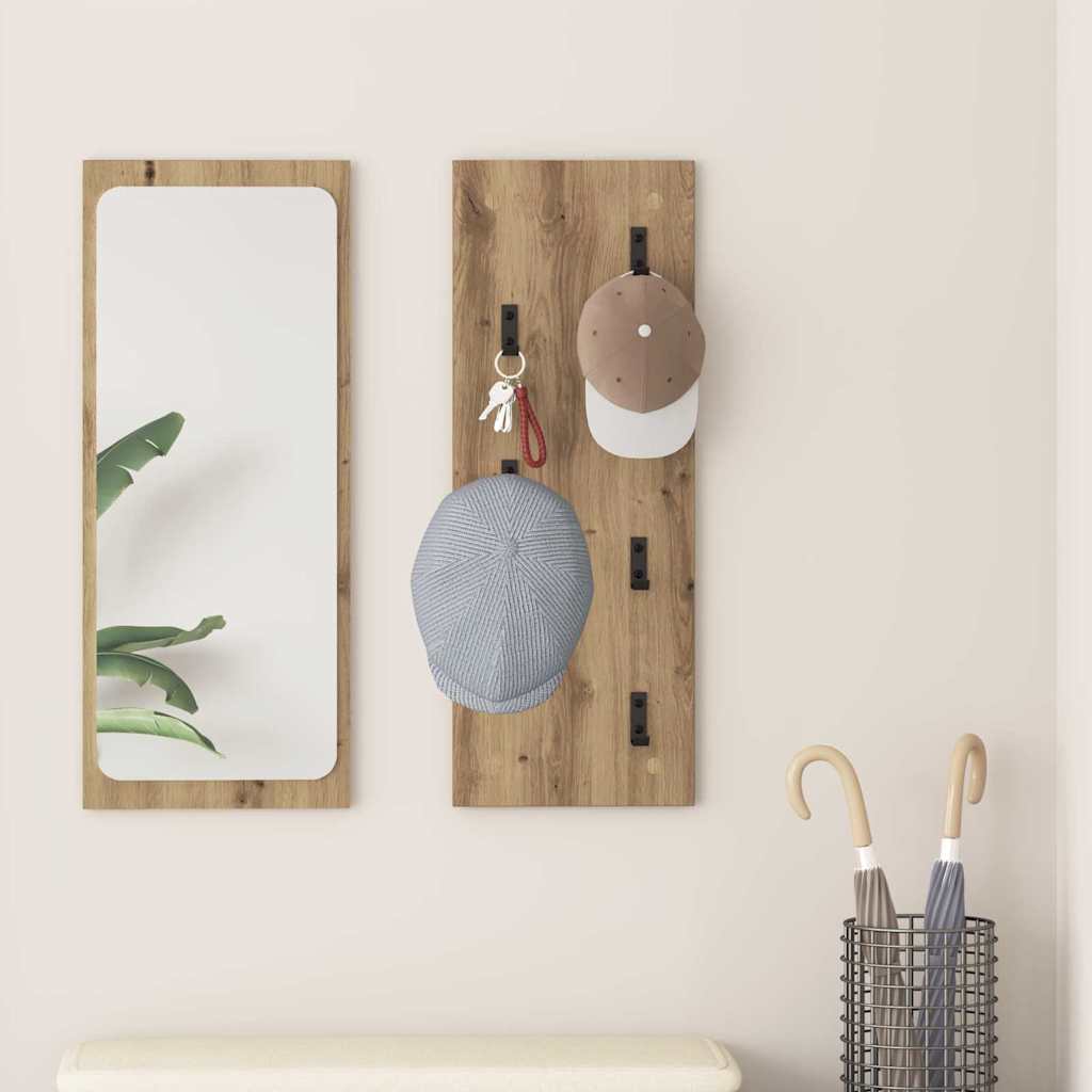 Wandgemonteerde kapstok Artisan Eiken 30 x 1,5 x 80 cm