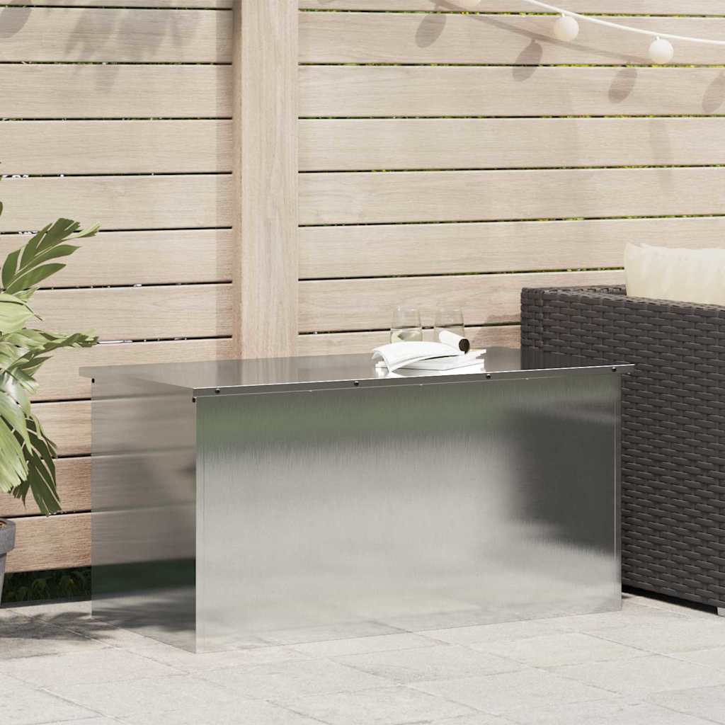 Tuinkussenopbergdoos Staal 100 x 50,5 x 50 cm 220 Zilver
