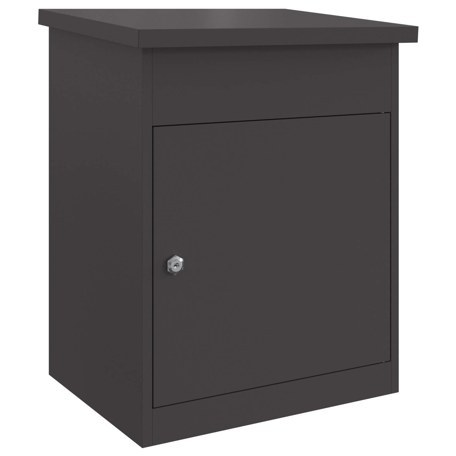 Pakket inwerp box met opslag Zwart 47,5 x 38 x 59 cm Staal – afbeelding 2