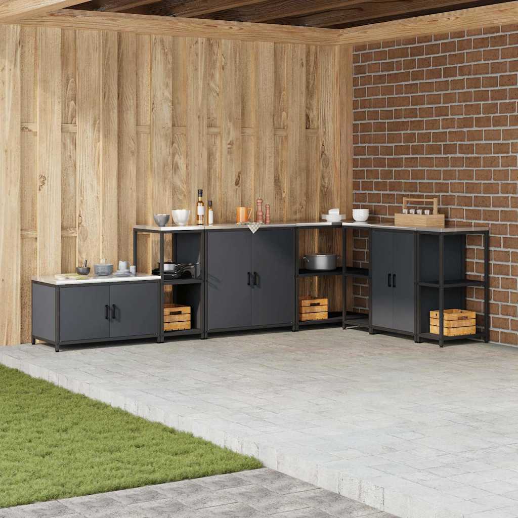 Keukenopslag met plank Antraciet 40 x 50 x 92 cm Staal