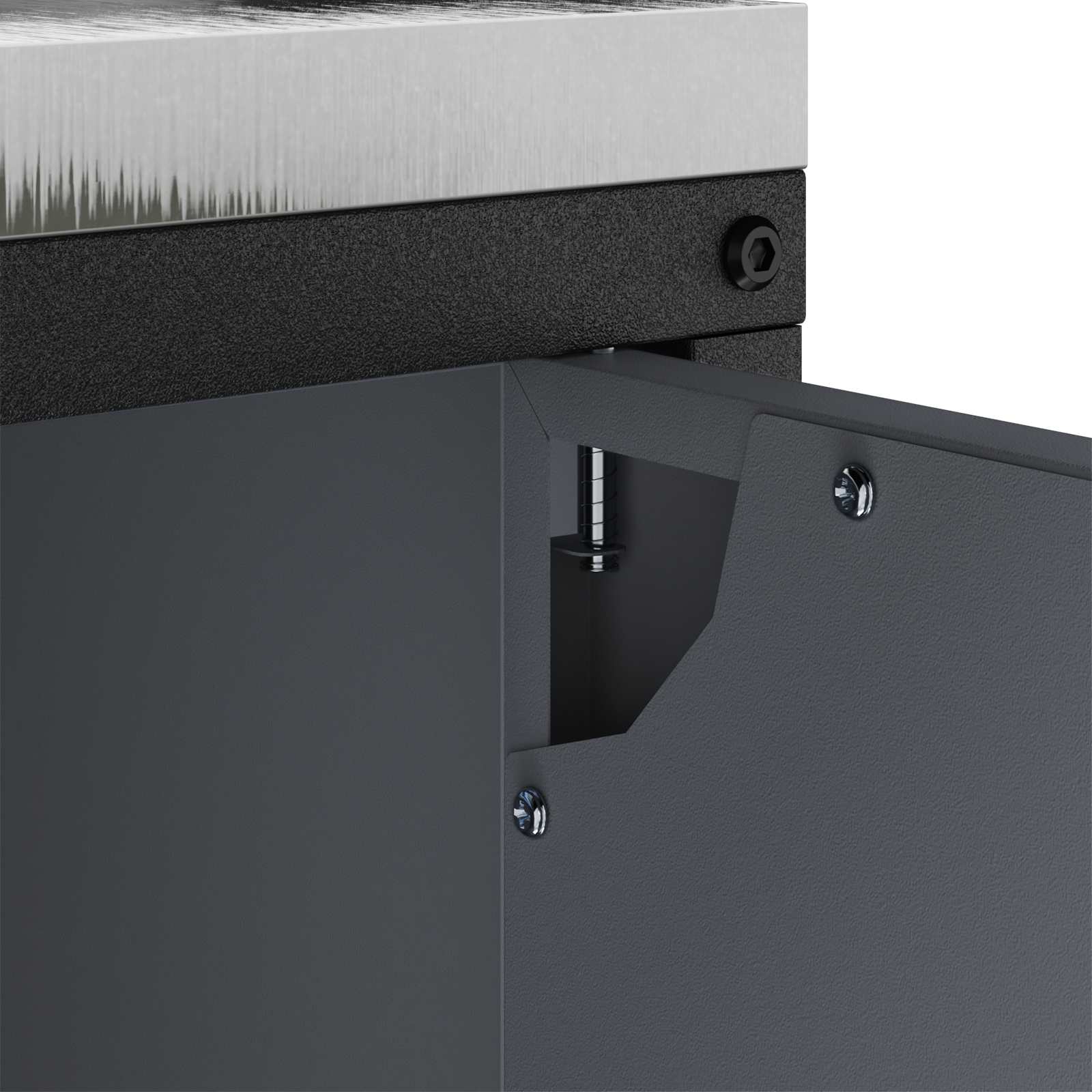 Keukenopslag Kast HATTEM Antracietkleurig 90 x 50 x 92 cm Staal – afbeelding 10