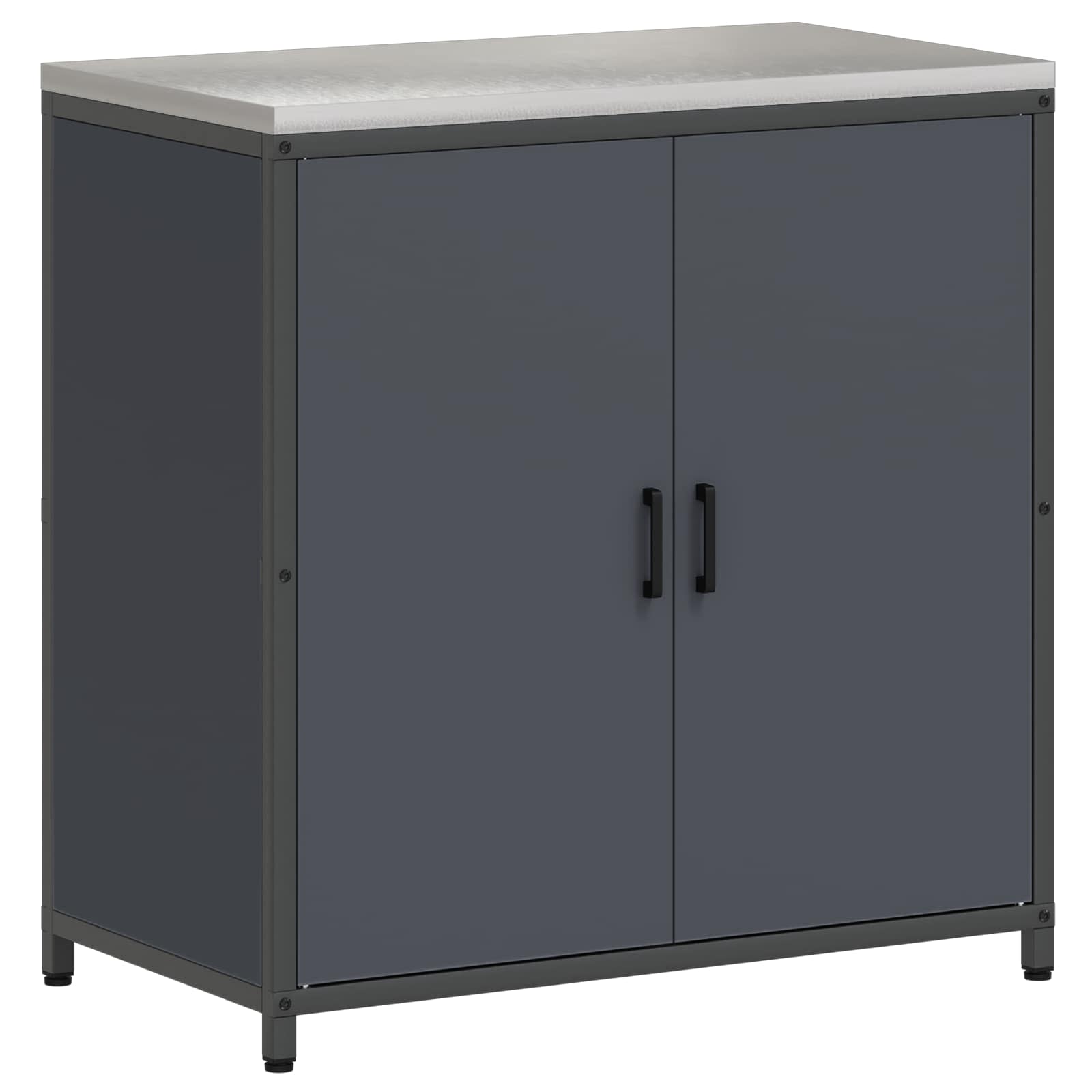 Keukenopslag Kast HATTEM Antracietkleurig 90 x 50 x 92 cm Staal – afbeelding 2