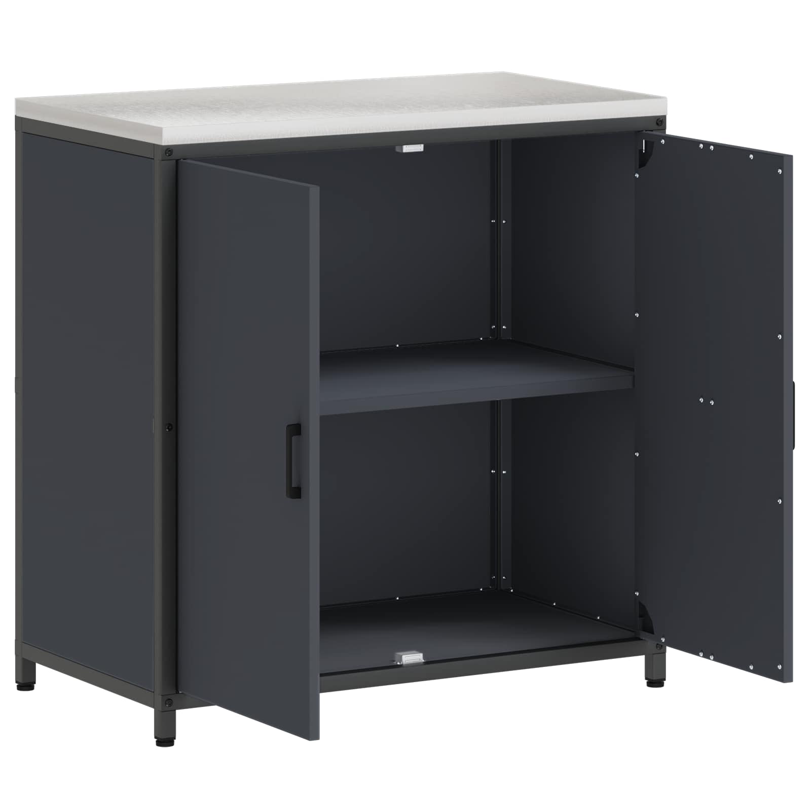 Keukenopslag Kast HATTEM Antracietkleurig 90 x 50 x 92 cm Staal – afbeelding 6