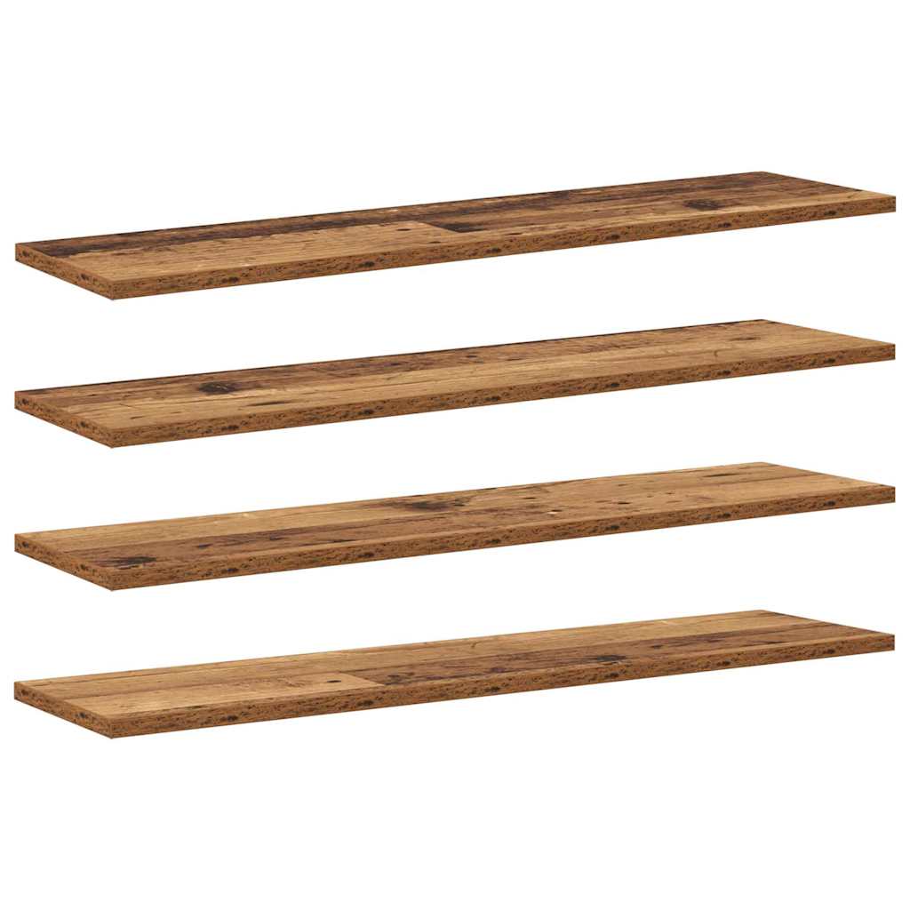 Boekenplank Bord 4 pcs Bruin 80 x 20 x 1,5 cm Bewerkt hout – afbeelding 2