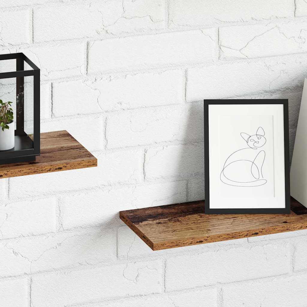 Boekenplank Bord 4 pcs Bruin 80 x 20 x 1,5 cm Bewerkt hout – afbeelding 4