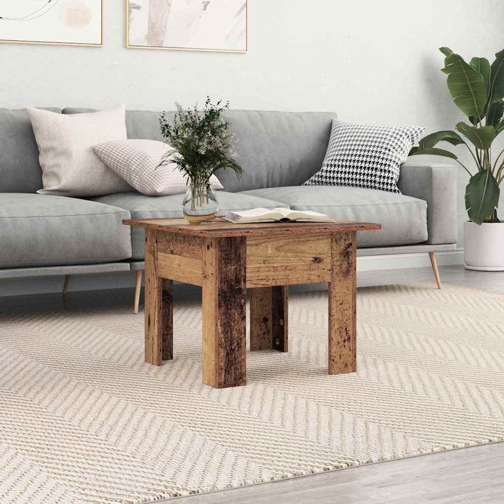 Salontafel Oudhout 55 x 55 x 42 cm Bewerkt hout