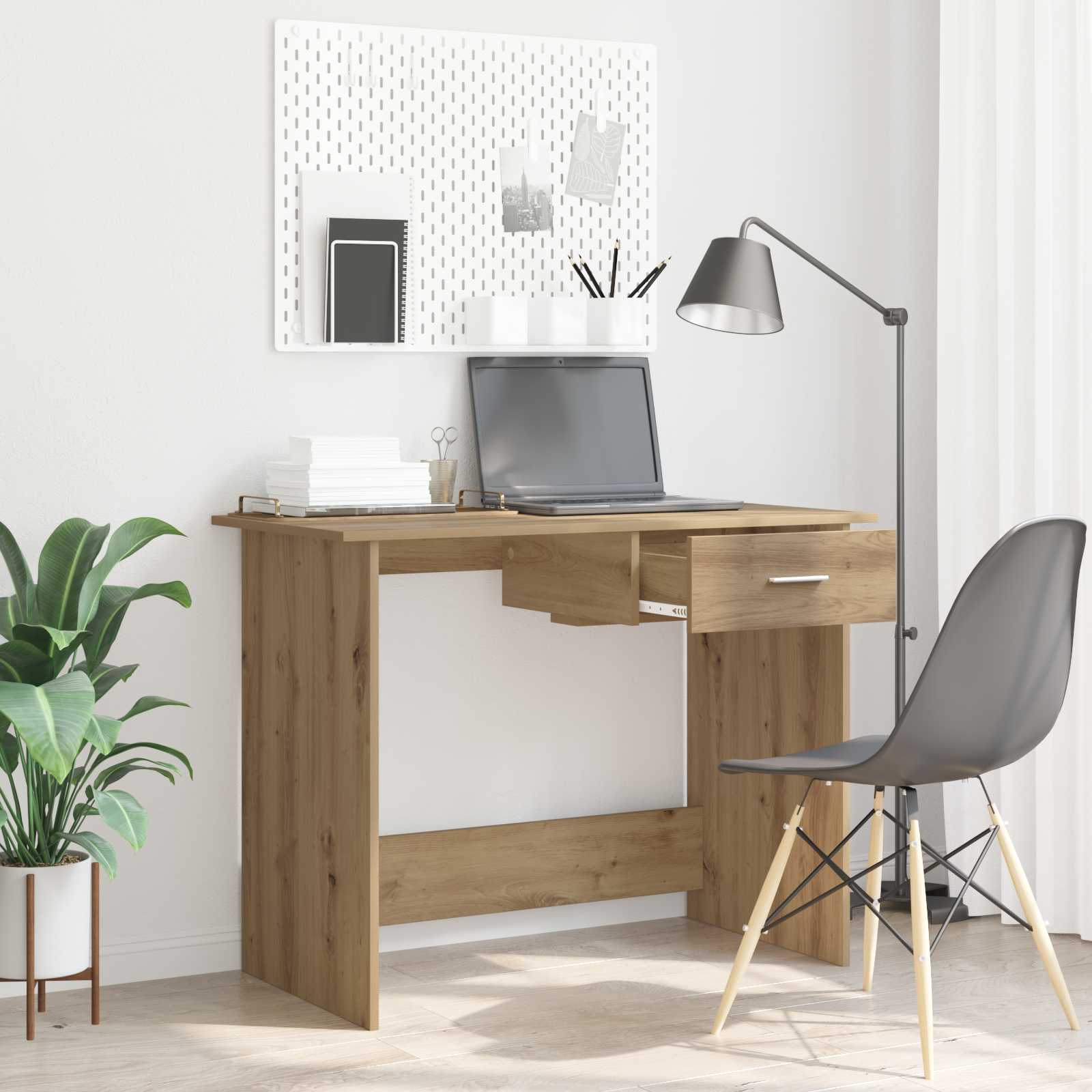 Bureau Artisan Eiken Bewerkt hout 100 x 50 x 76 cm