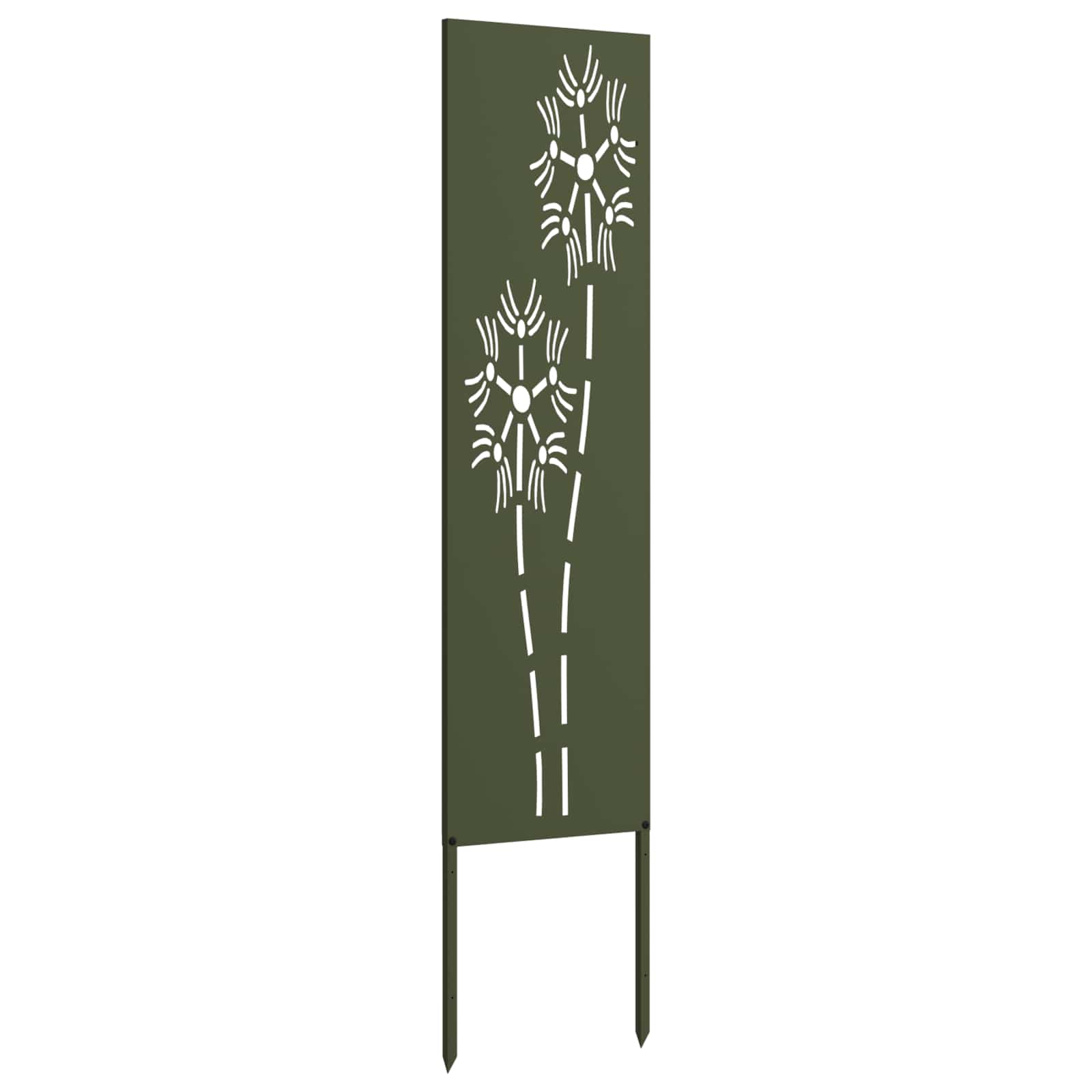 Tuin Privacy Screen Olijfgroen 32 x 140 cm Koudgewalst staal – afbeelding 4