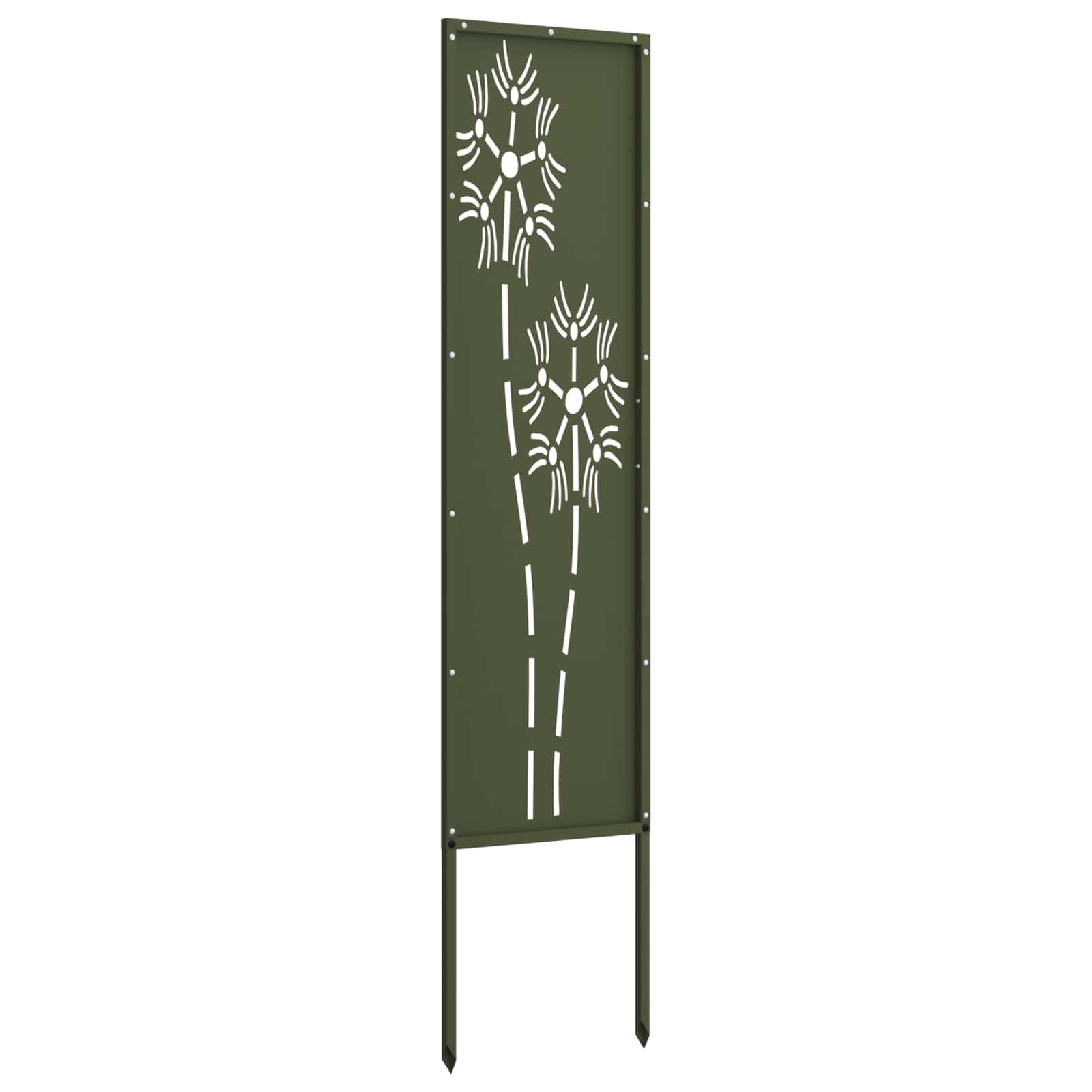 Tuin Privacy Screen Olijfgroen 32 x 140 cm Koudgewalst staal – afbeelding 5