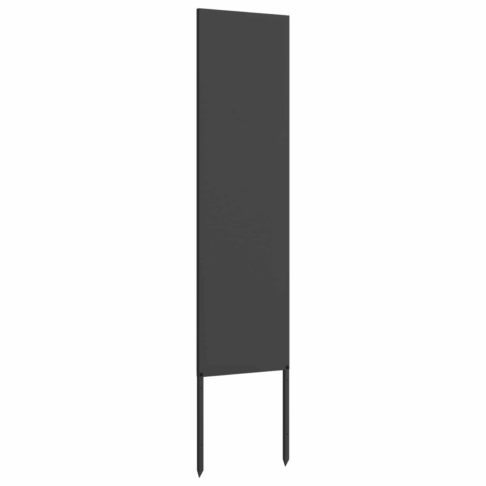 Tuin Privacy Screen Zwart 32 x 140 cm Koudgewalst staal – afbeelding 4