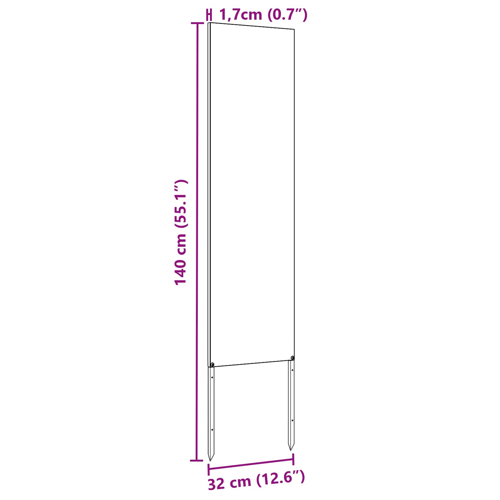 Tuin Privacy Screen Fretwerk Wit 32 x 140 cm Koudgewalst staal – afbeelding 10