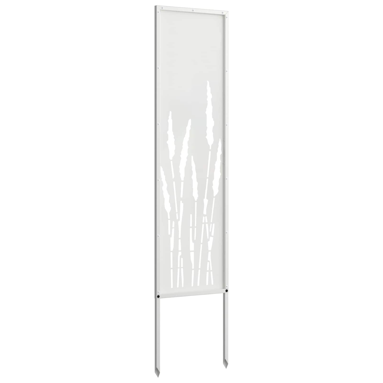 Tuin Privacy Screen Fretwerk Wit 32 x 140 cm Koudgewalst staal – afbeelding 5