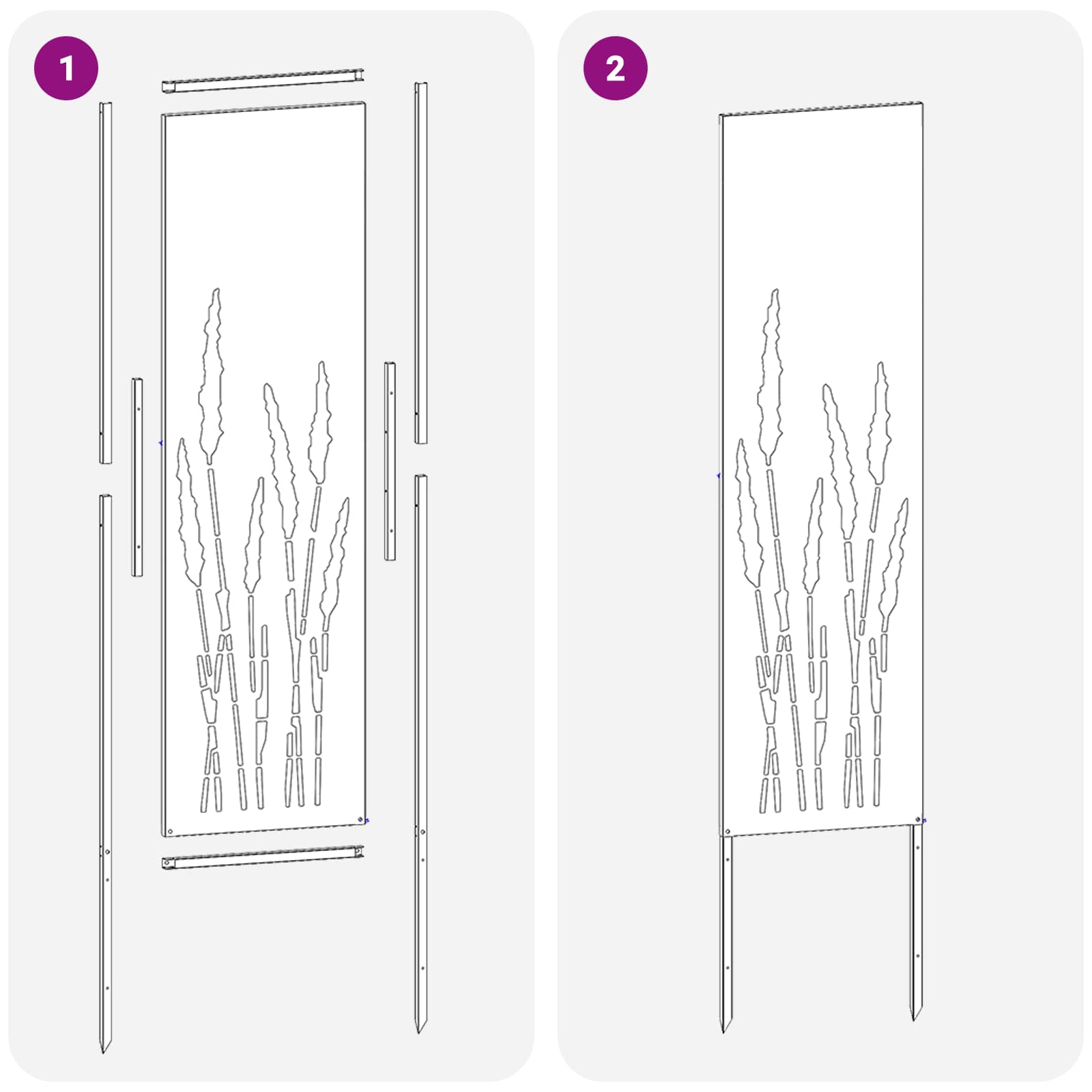 Tuin Privacy Screen Fretwerk Wit 32 x 140 cm Koudgewalst staal – afbeelding 8