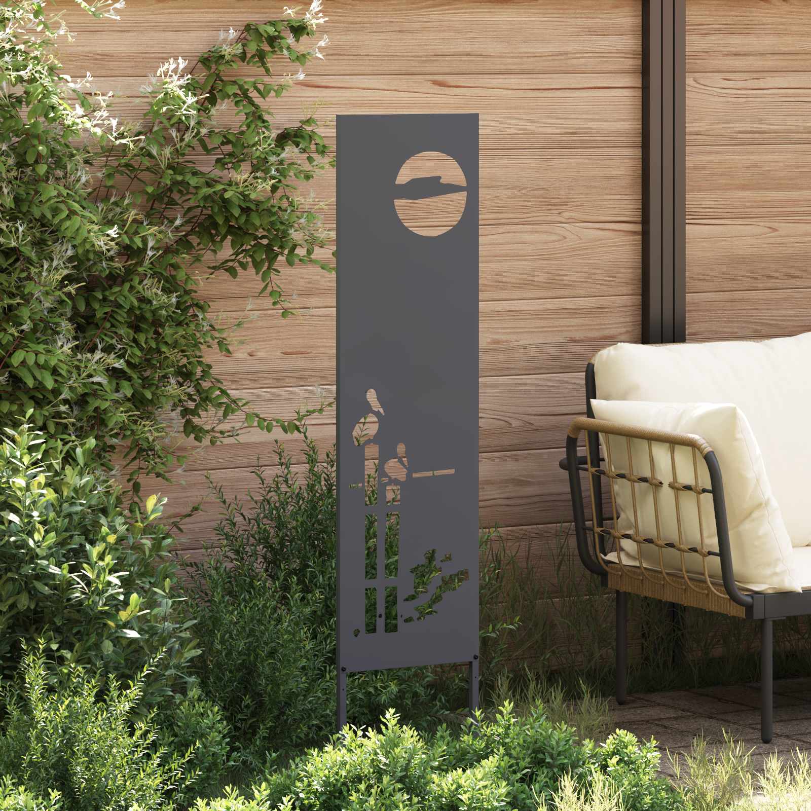 Tuin Privacy Screen Antraciet 32 x 140 cm Koudgewalst staal – afbeelding 3