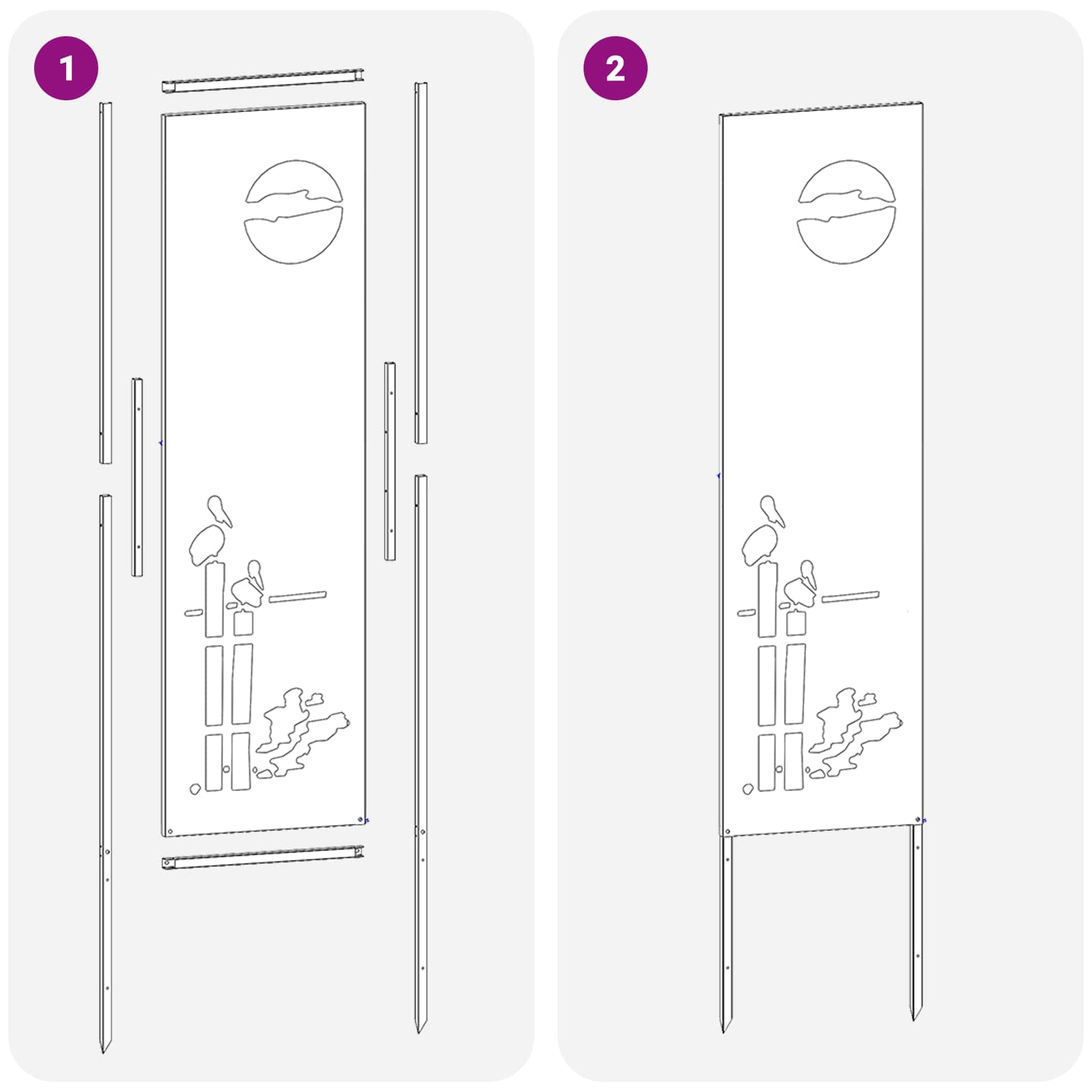 Tuin Privacy Screen Olijfgroen 32 x 140 cm Koudgewalst staal – afbeelding 8