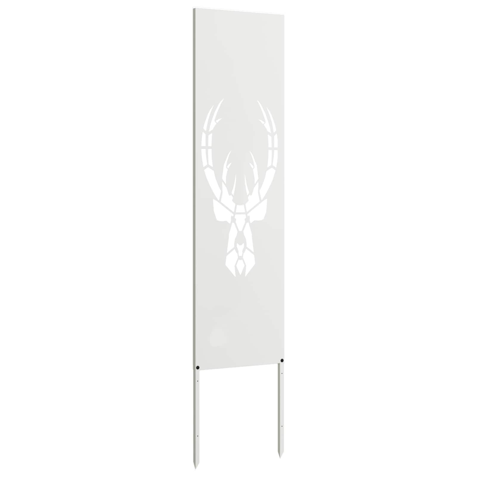Tuin Privacy Screen Wit 32 x 140 cm Koudgewalst staal – afbeelding 4