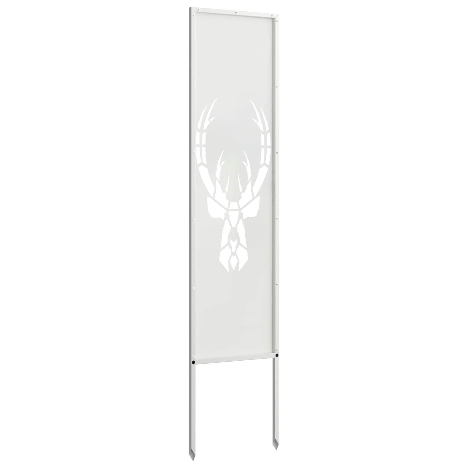 Tuin Privacy Screen Wit 32 x 140 cm Koudgewalst staal – afbeelding 5