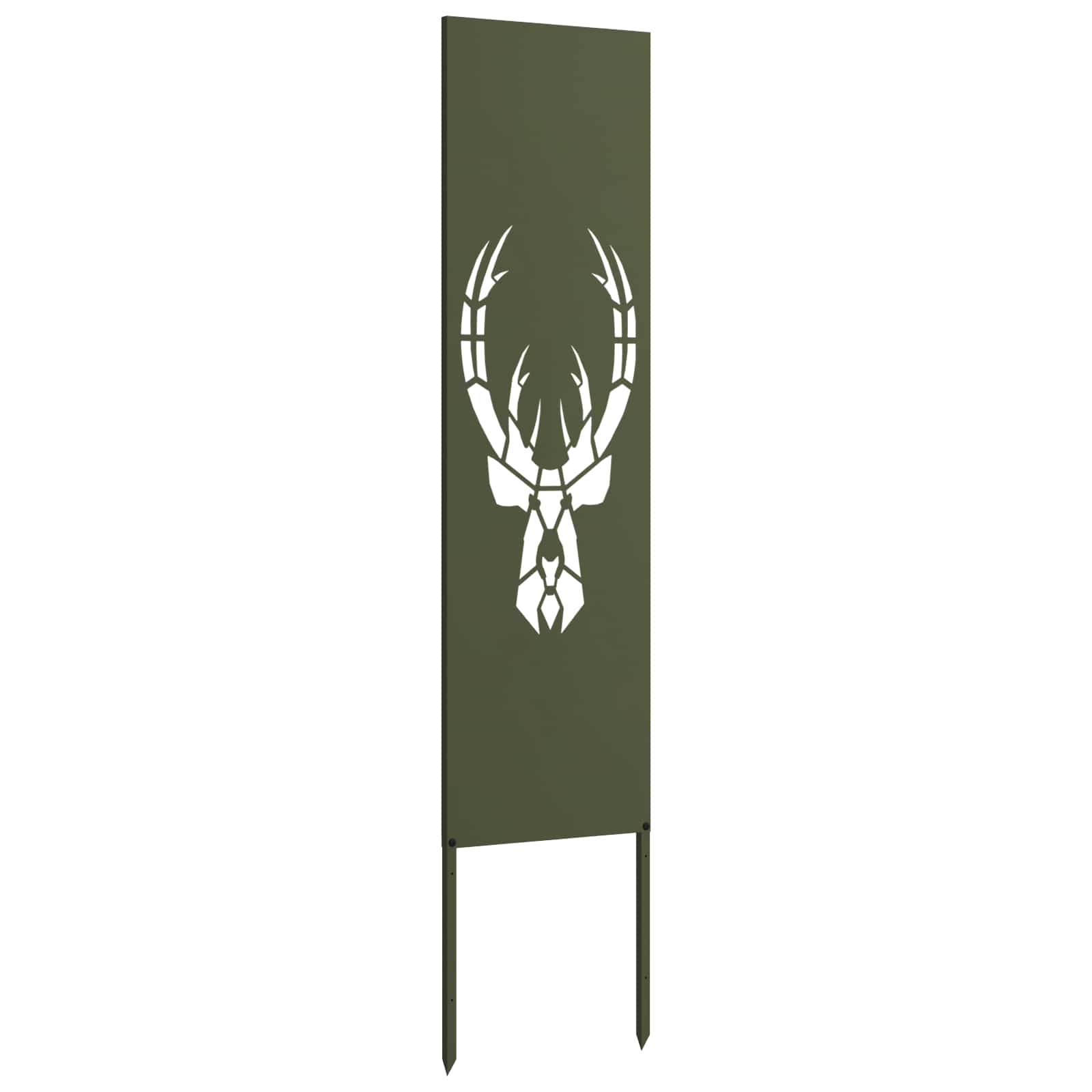 Tuin Privacy Screen Olijfgroen 32 x 140 cm Koudgewalst staal – afbeelding 4