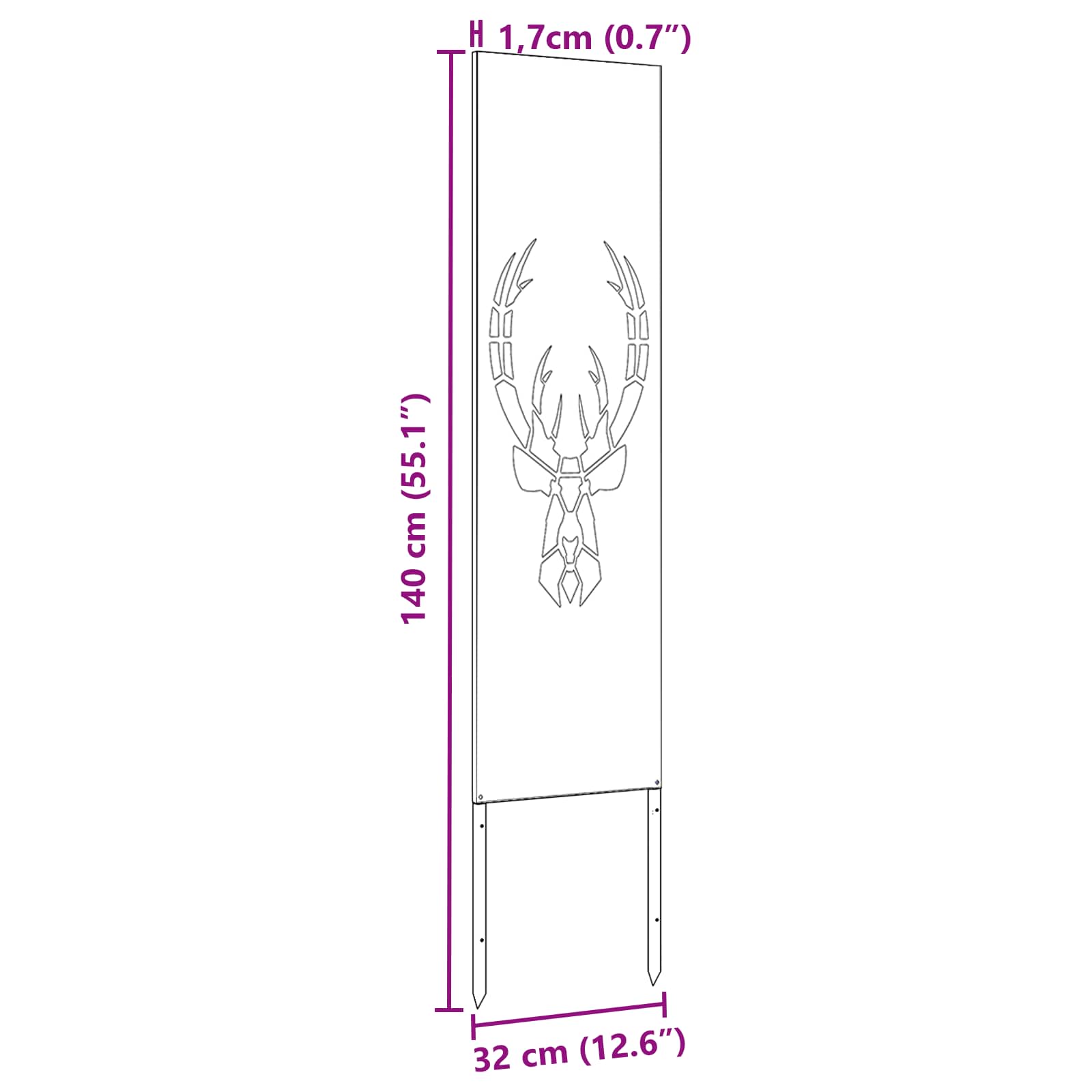 Tuin Privacy Screen Zilver 32 x 140 cm Roestvrij staal – afbeelding 11